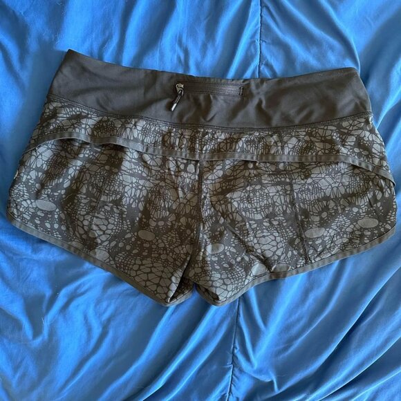Lululemon Run: Speed Short Size 8 Black/Grey Bubble - Picture 4 of 5